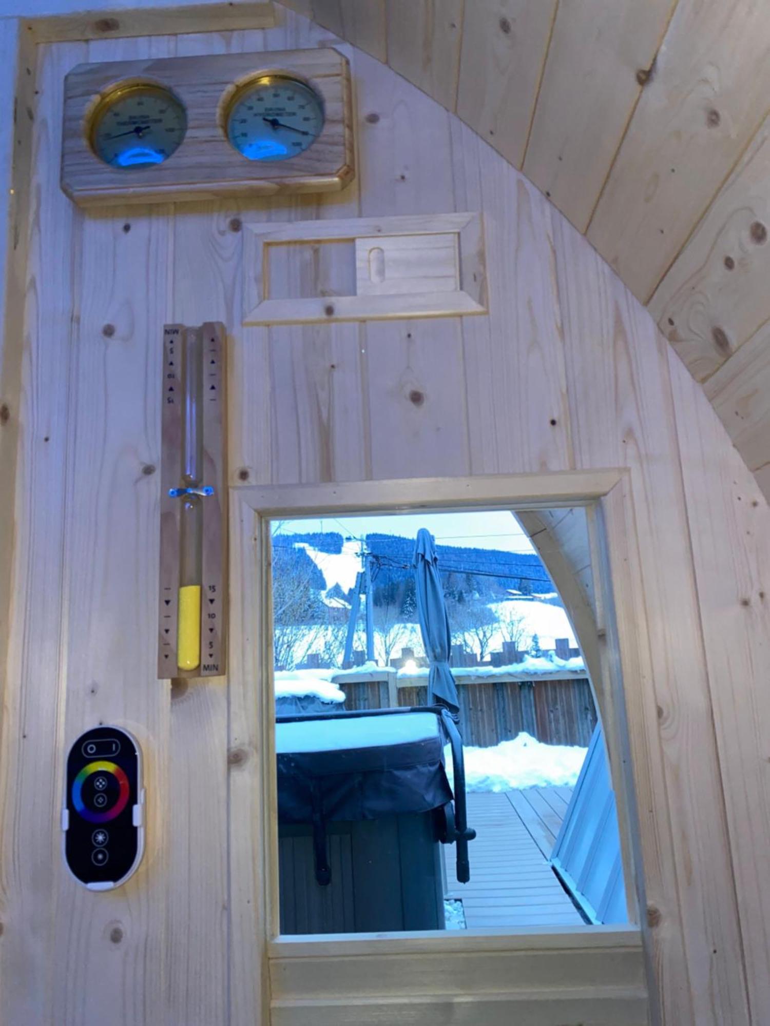 Au-Doux-Altic Chalet Romantique Avec Jacuzzi Et Sauna Métabief Exteriör bild